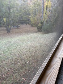 Steep embankment & long distance to water, fire pit chairs not usable due to black mold or mildew