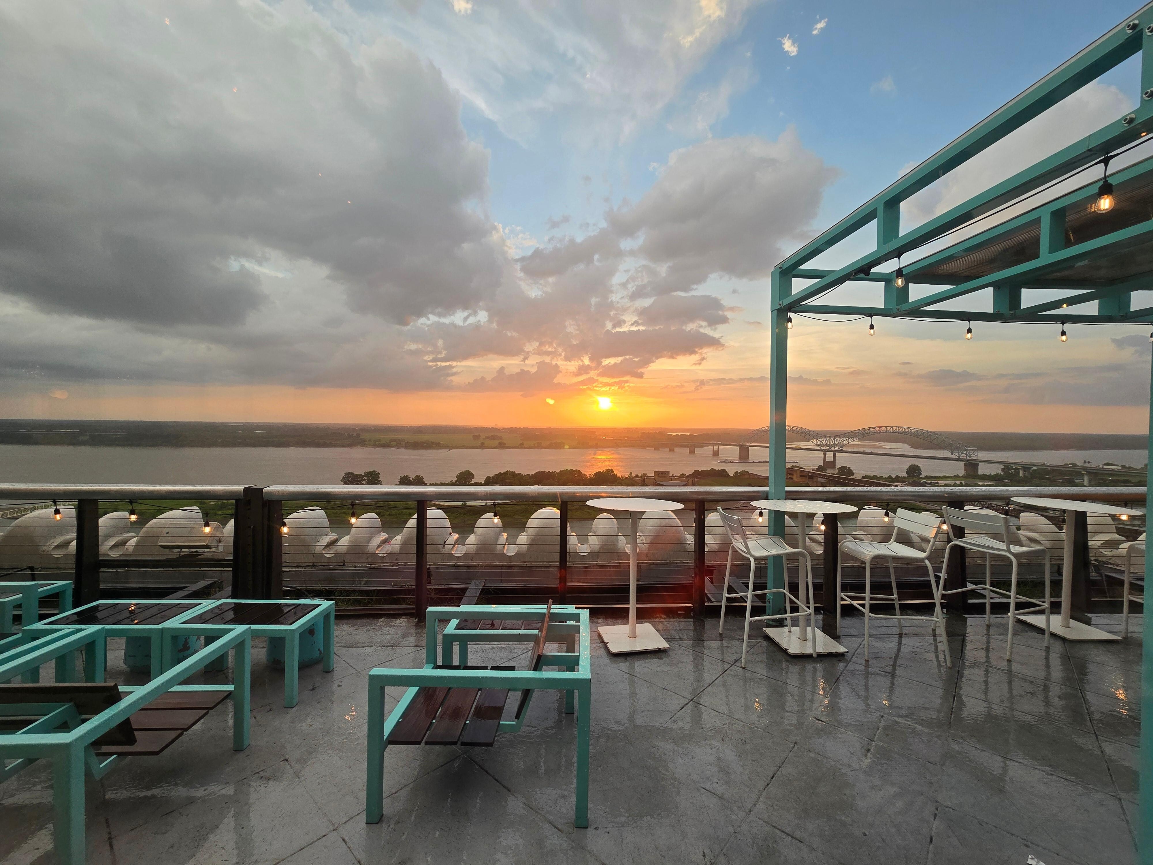 View from rooftop bar.