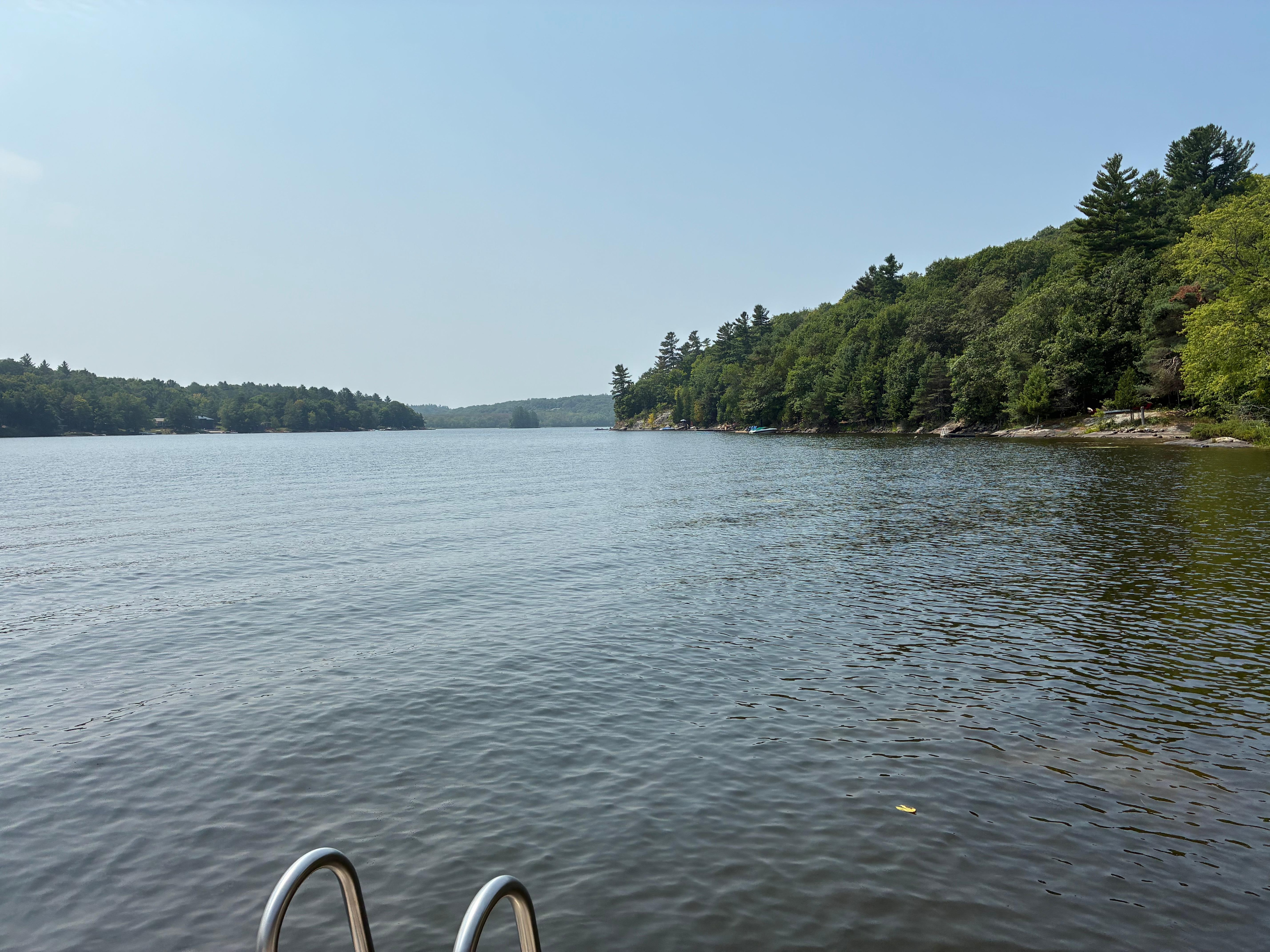 Looking out towards the little island that we kayak to