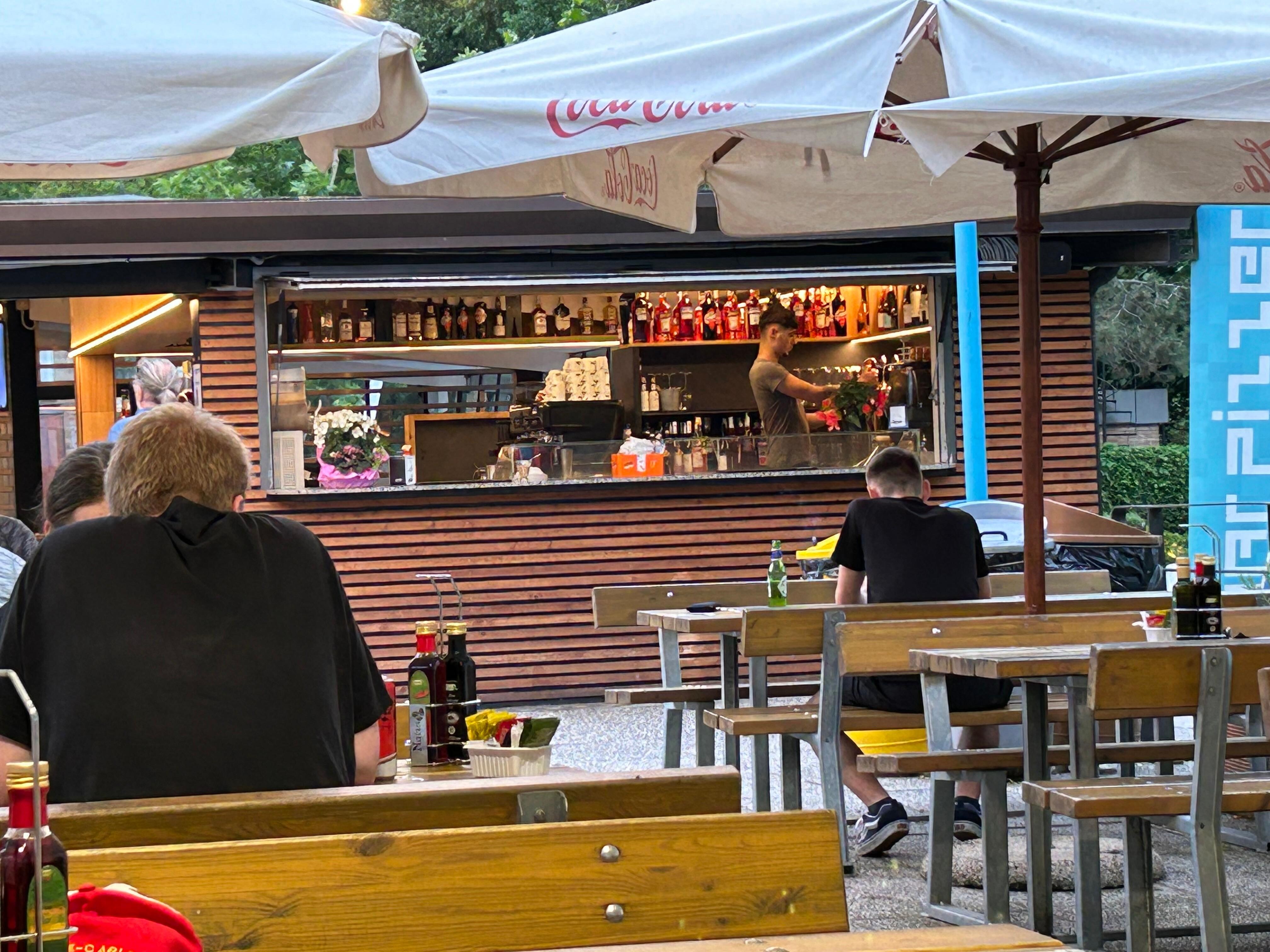 Outside restaurant and sweet bar