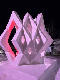 Snow carving