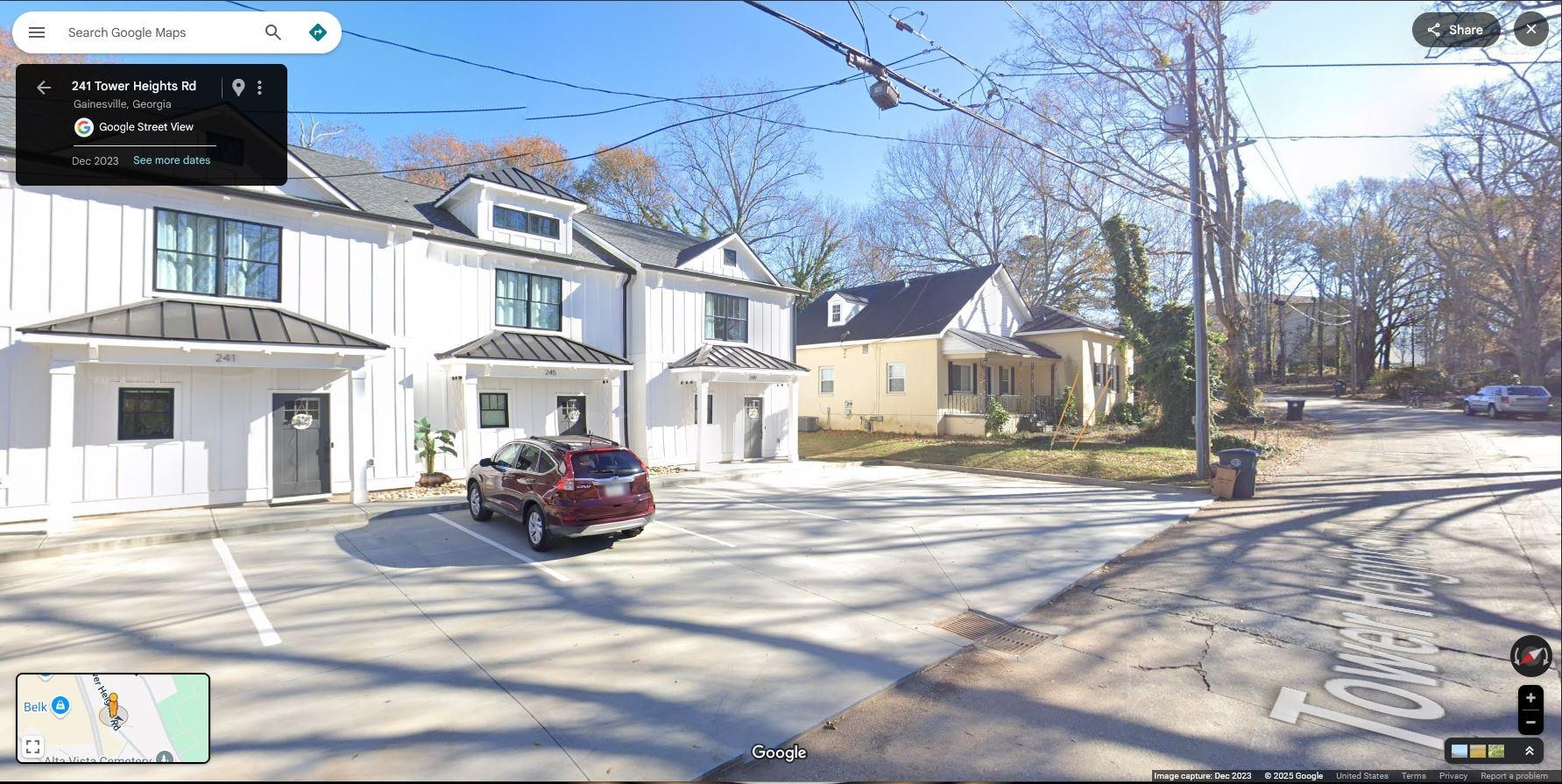 Picture of the homes on the street to the right of townhouse #3.