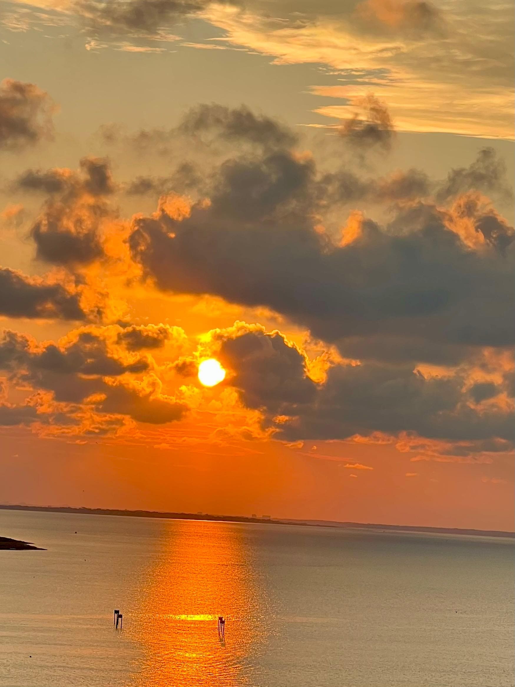 Sunset over the Sound from Balcony on 1st night