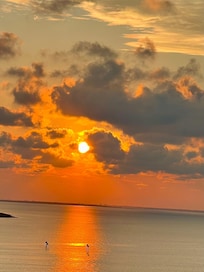 Sunset over the Sound from Balcony on 1st night