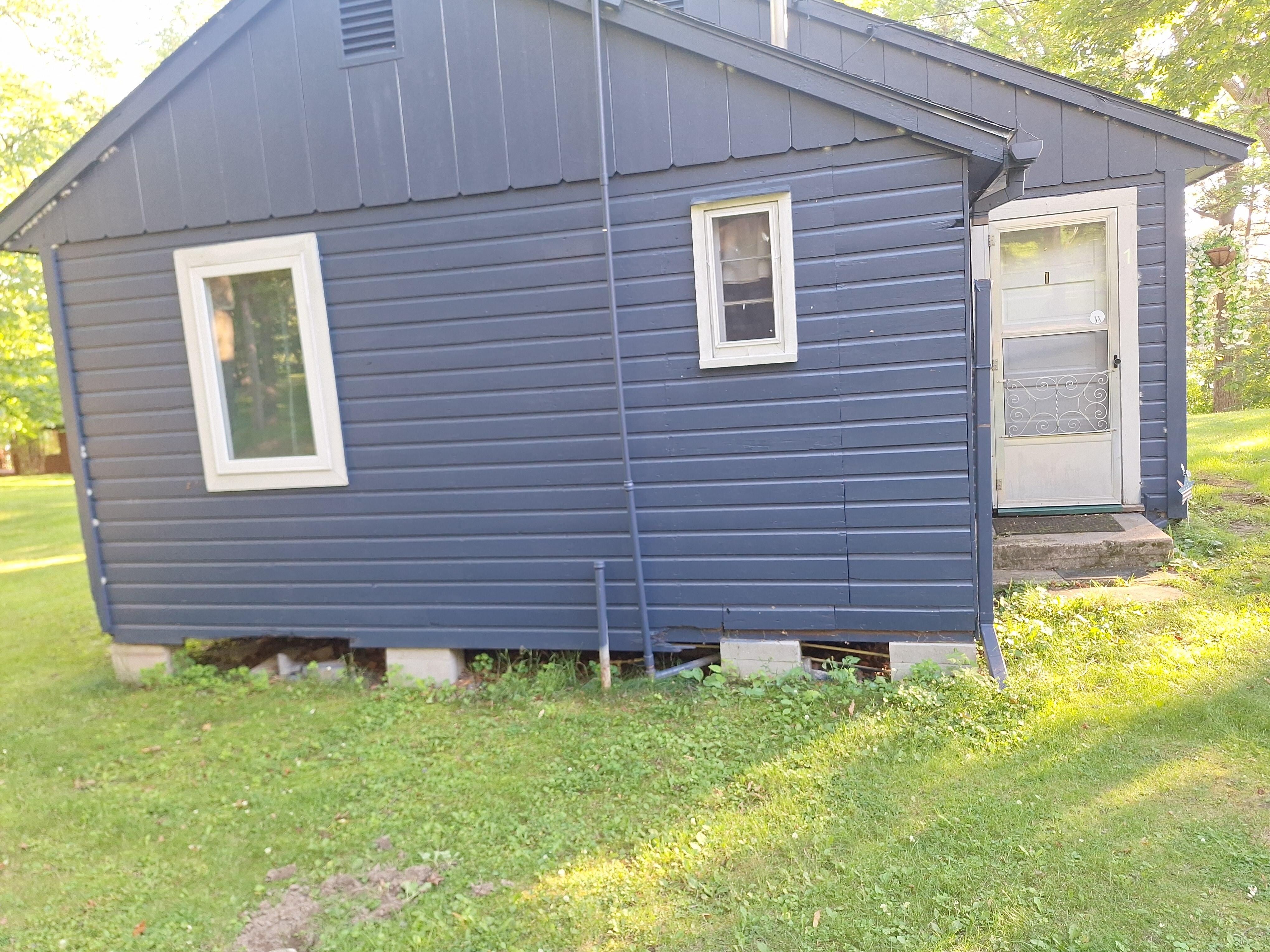 It leans, and the floor inside are slanted 