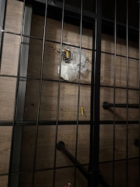 Under one of the beds