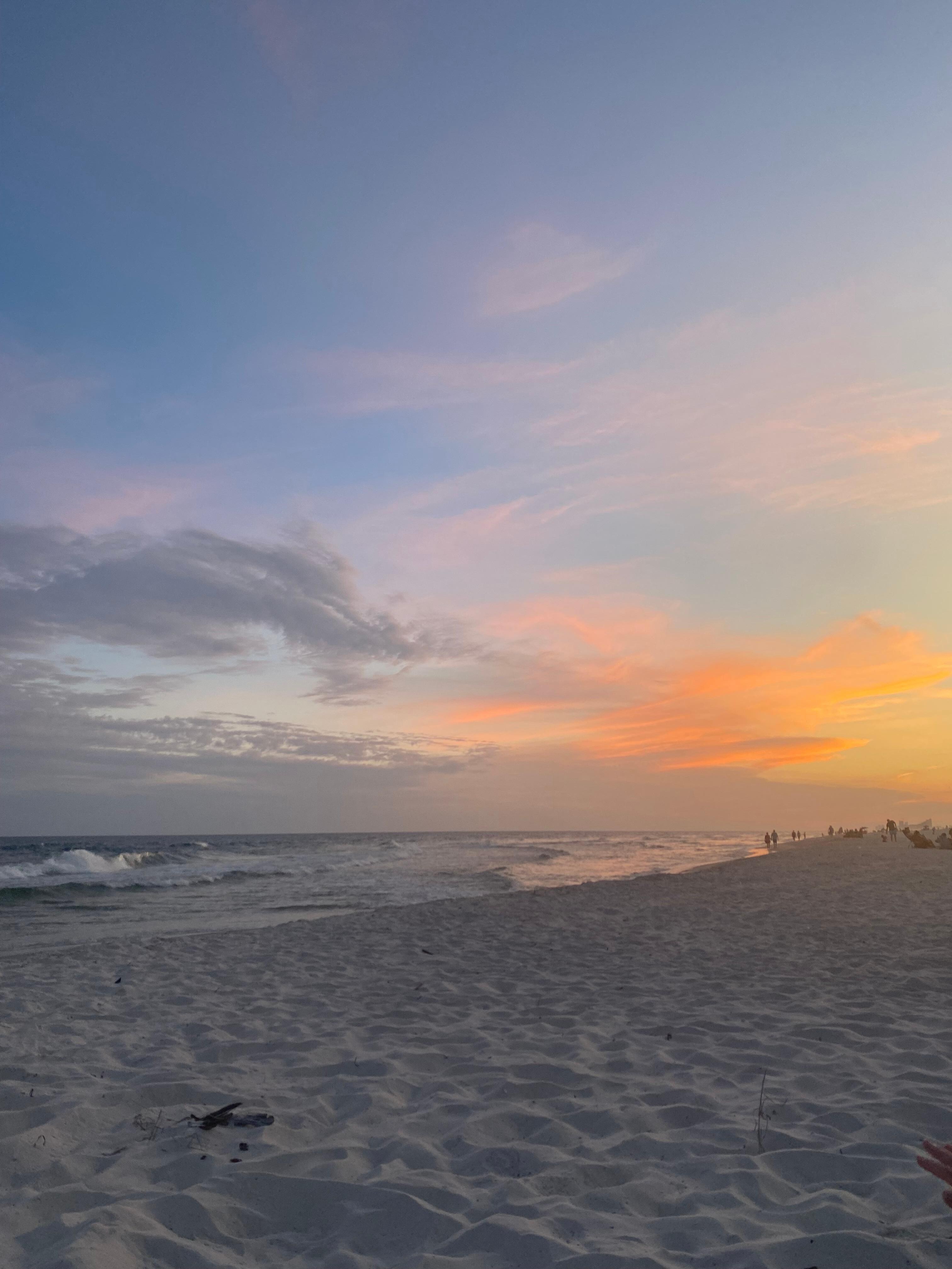 Looking west at sunset