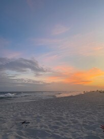 Looking west at sunset