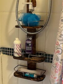 Whose shower stuff is this? Want to use someone else's loofah?!