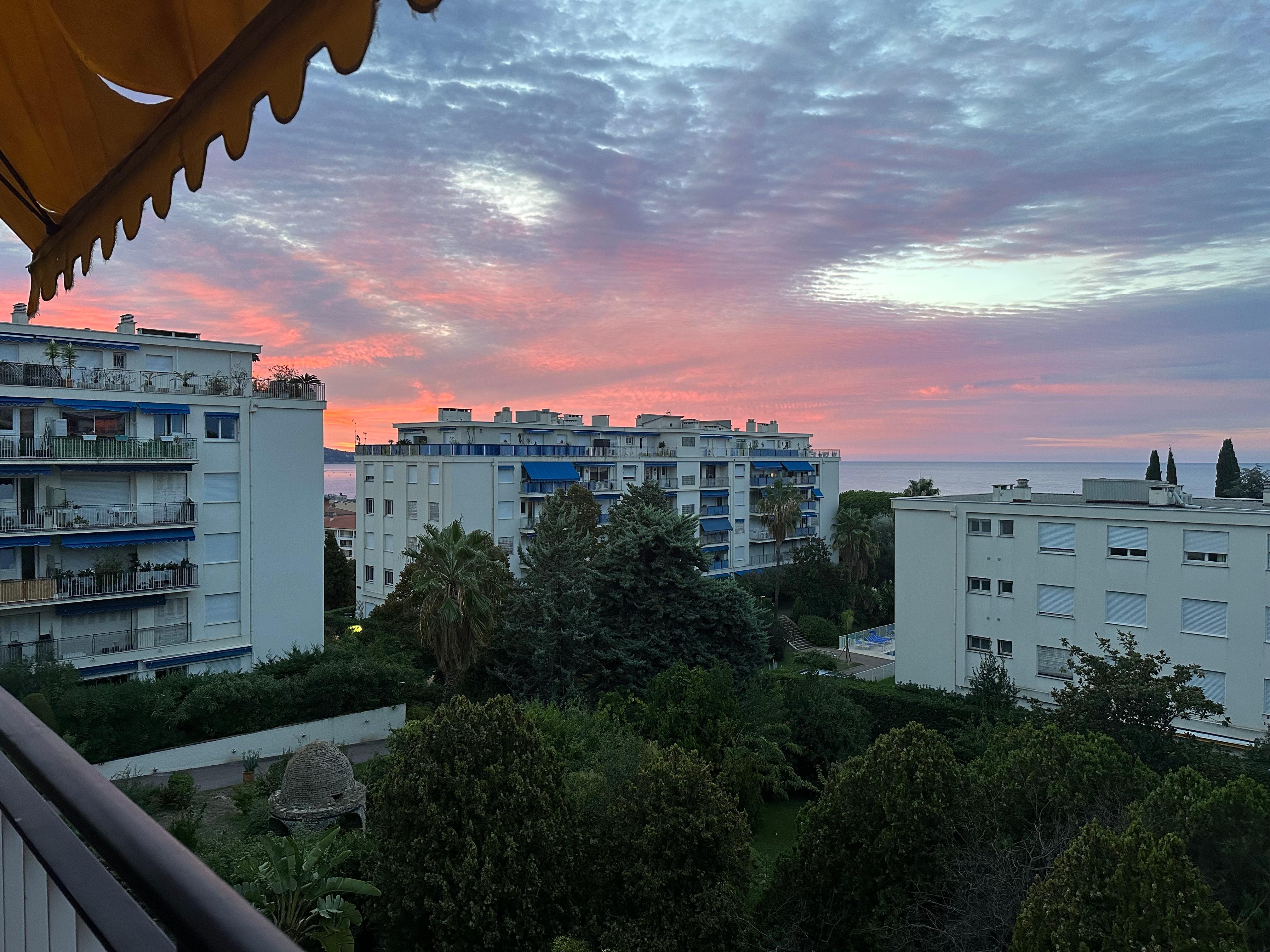 Sunrise from the balcony. 