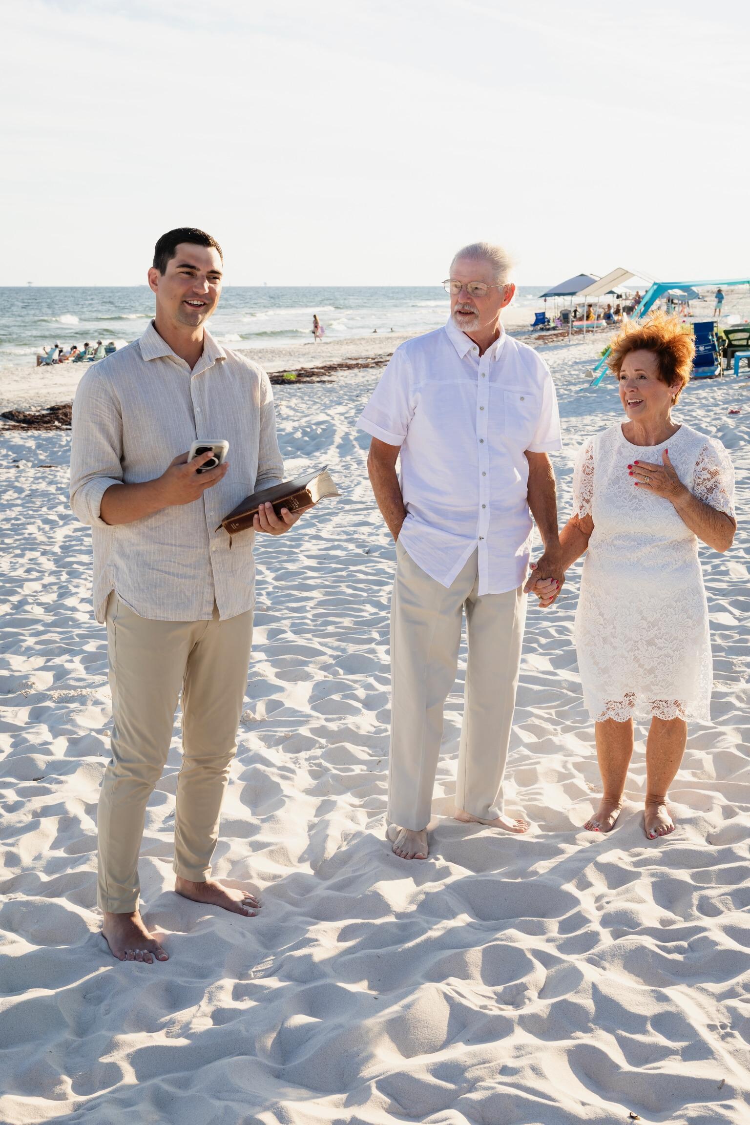 Our son "officiating" our vow renewal.  How special!