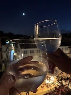 wine on the rooftop
