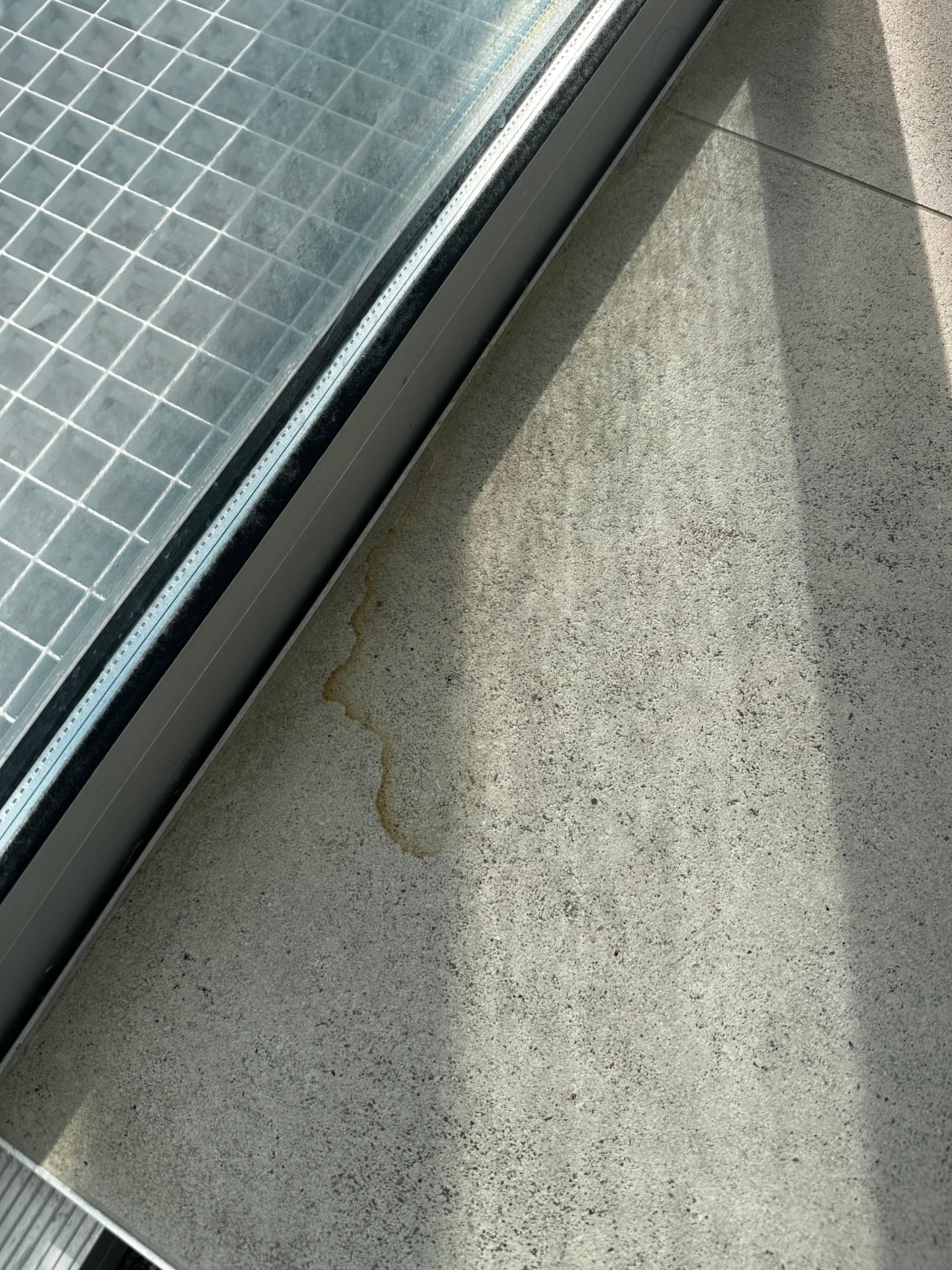 Stain on bathroom floor