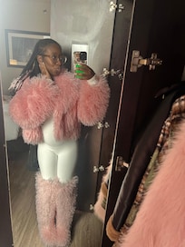 Full body mirror in the closet of the room