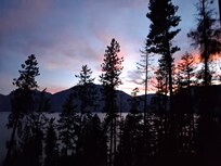 Views from the cabin at night