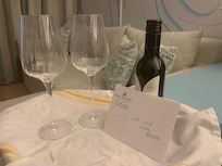 Told the manager it was our honeymoon and came back to this in our room .