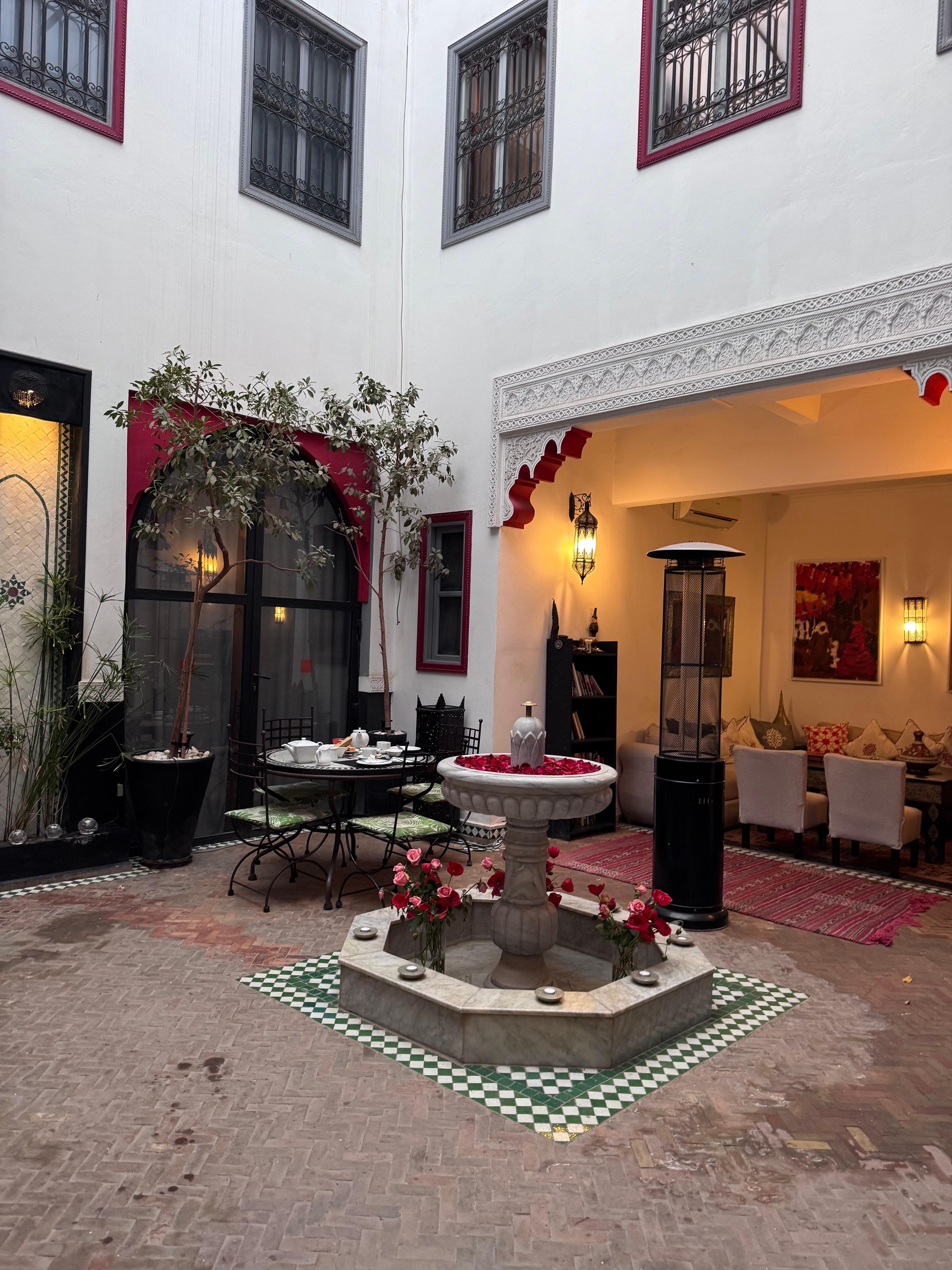 Riad central courtyard