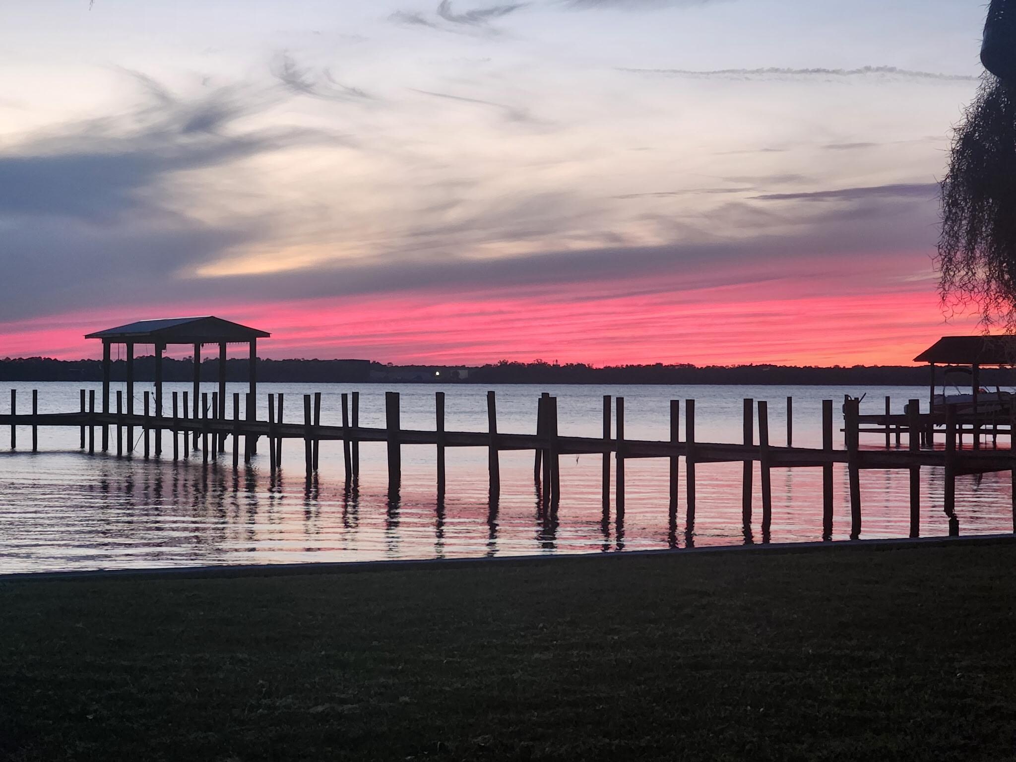 My evening view from the sun room. 