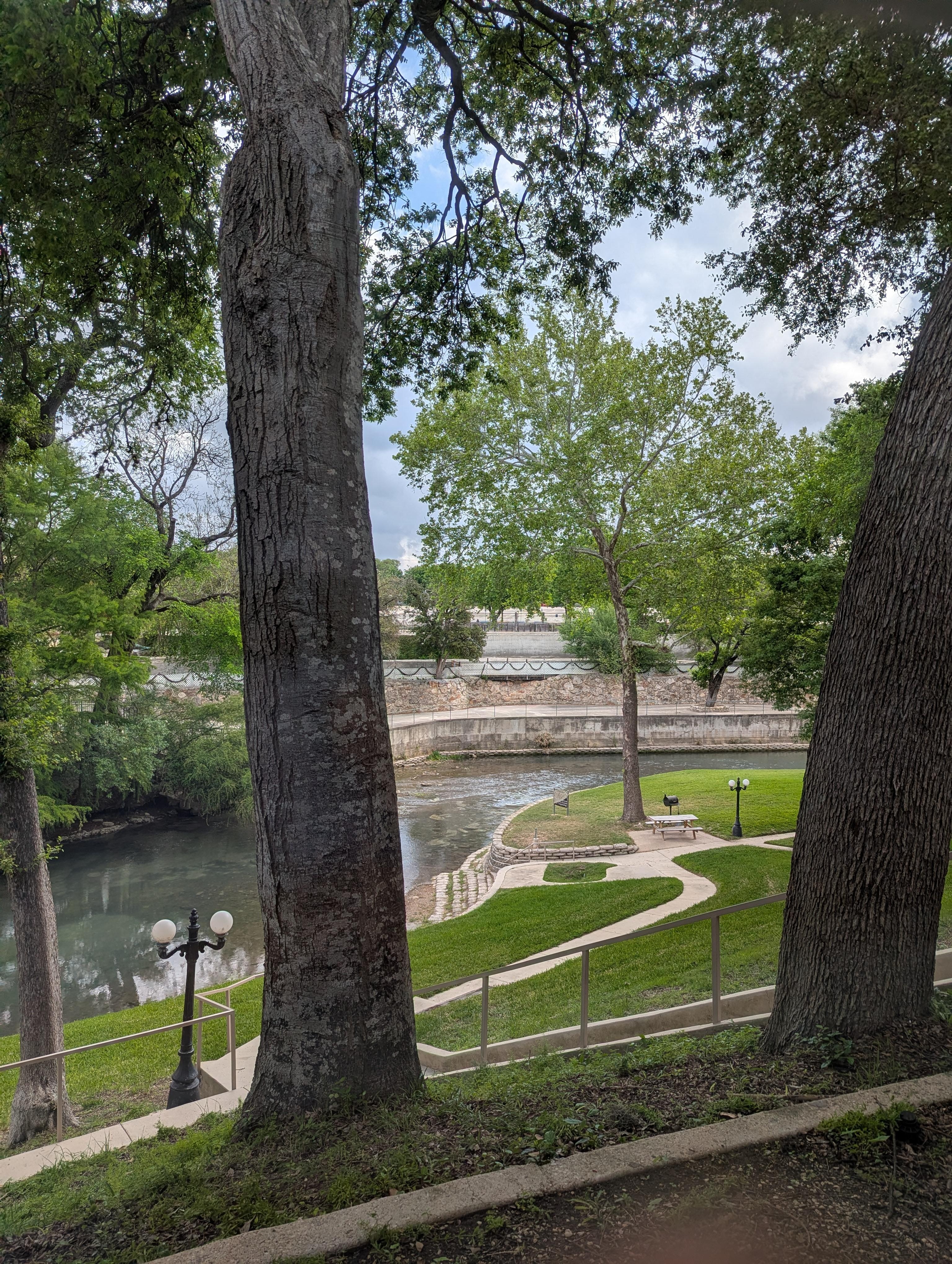 The view from the condo living room 
