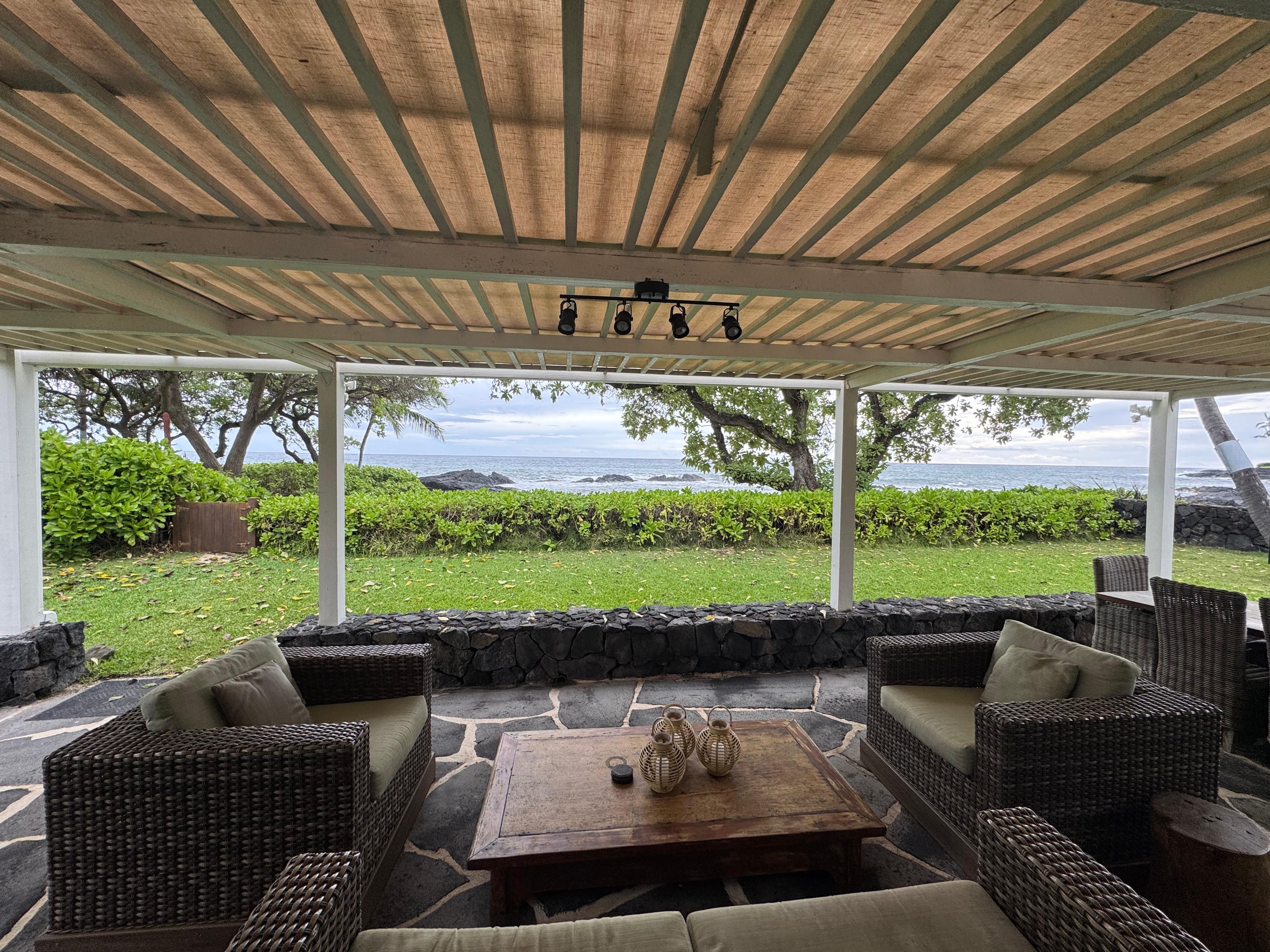 Looking out from the lanai. 