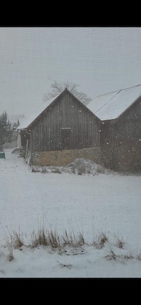 Sicht aus dem Schlaffzimmer im Winter