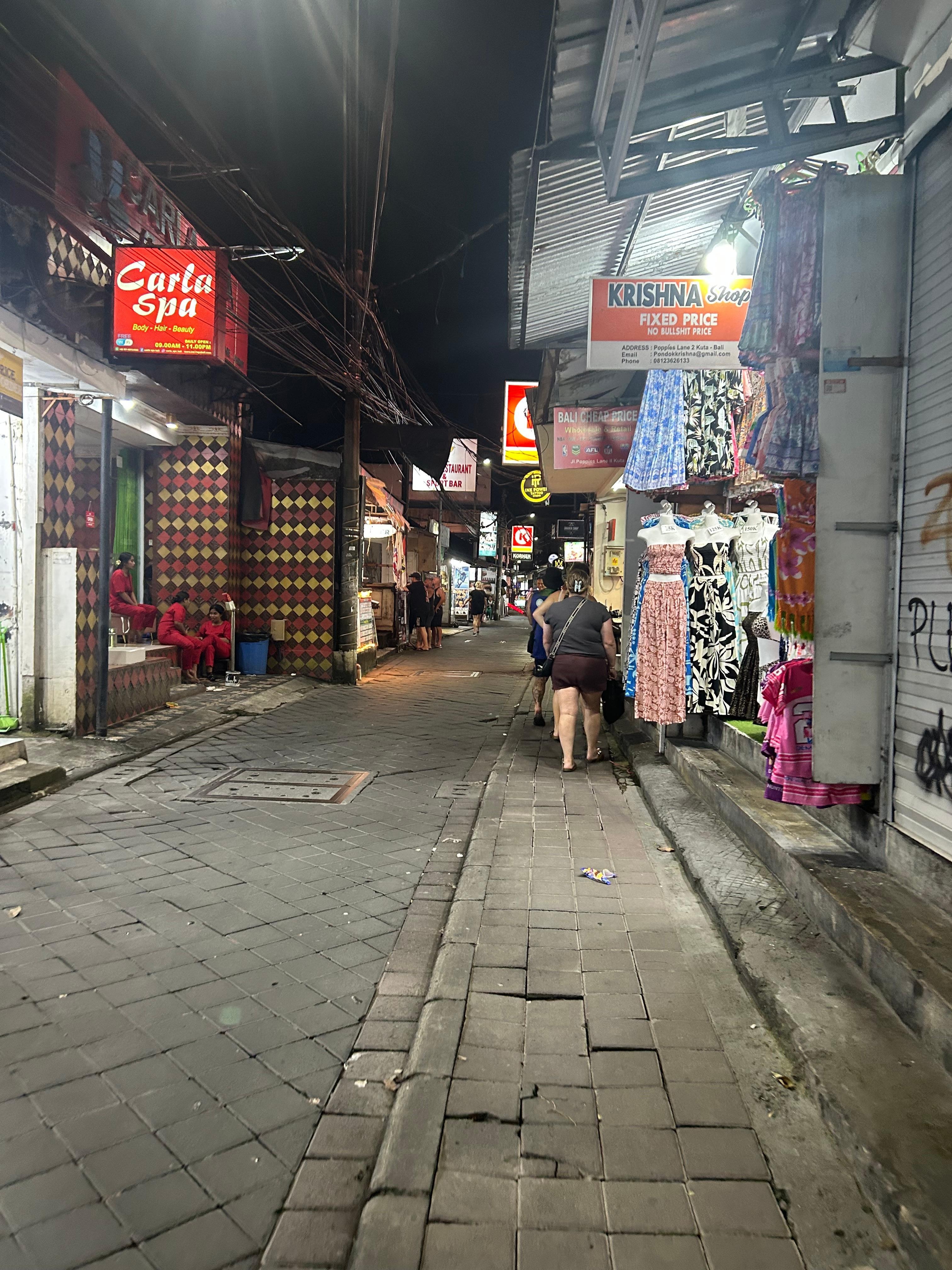 Side streets right next to hotel