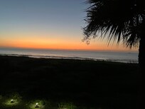 Just before sunrise, so wonderful to sit out here with our coffee and pjs.