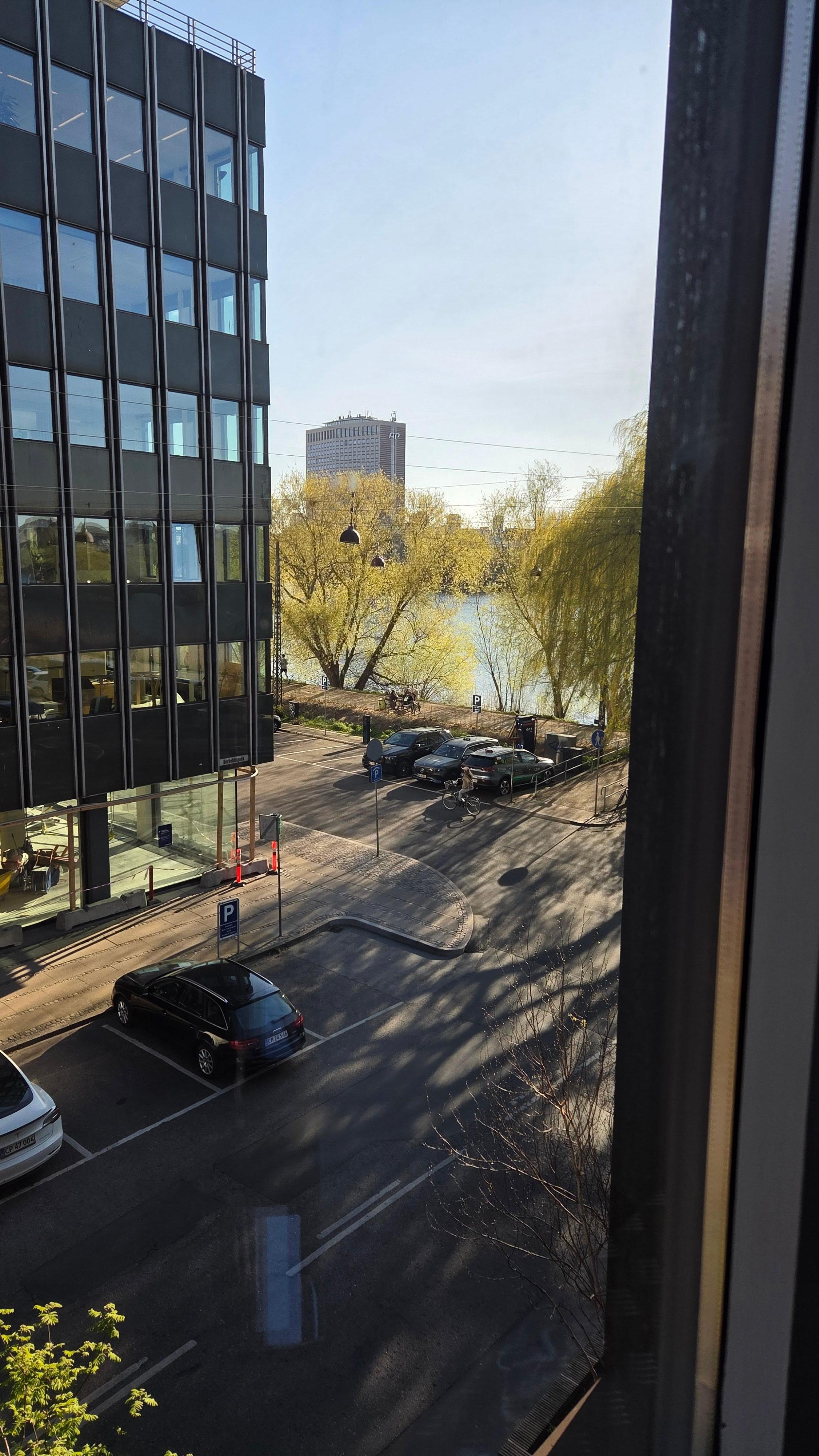 View to a nearby lake.
