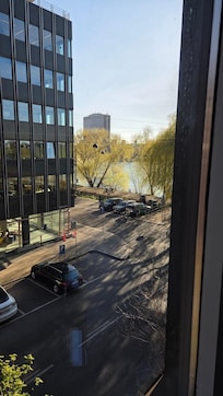 View to a nearby lake.