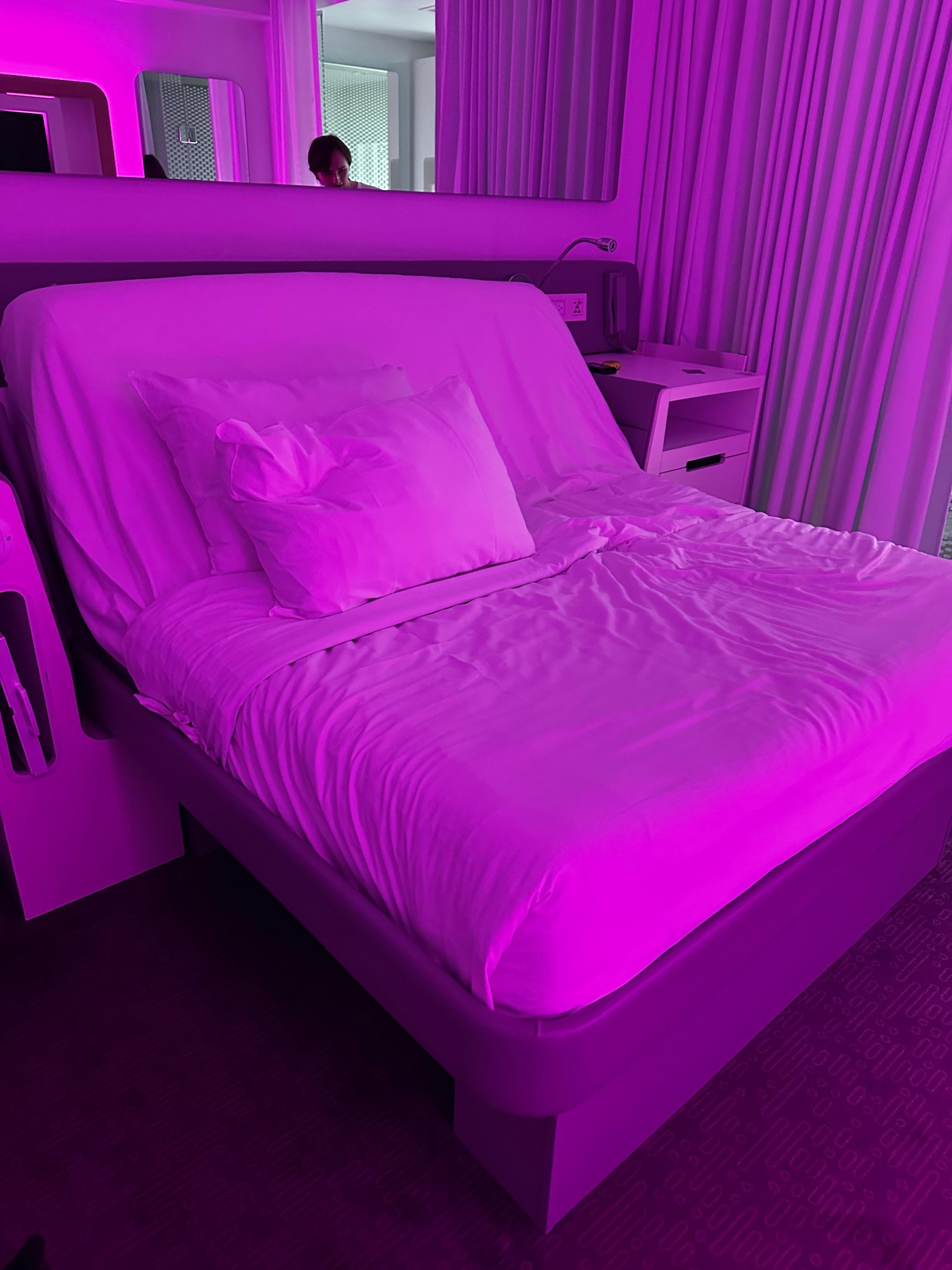 Sofa that becomes a bed with fun LED lights! 