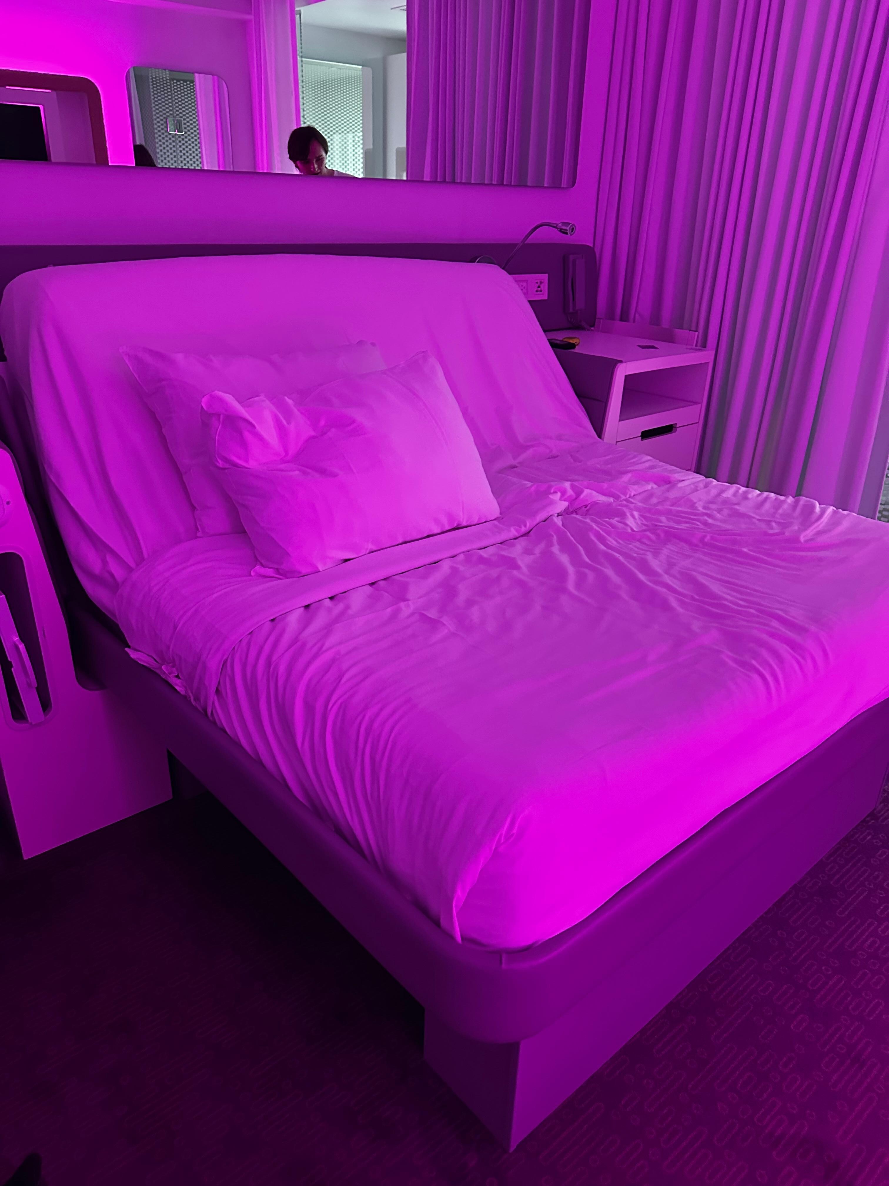 Sofa that becomes a bed with fun LED lights! 