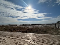 We ate on the patio with a beautiful view of the dunes and the Gulf