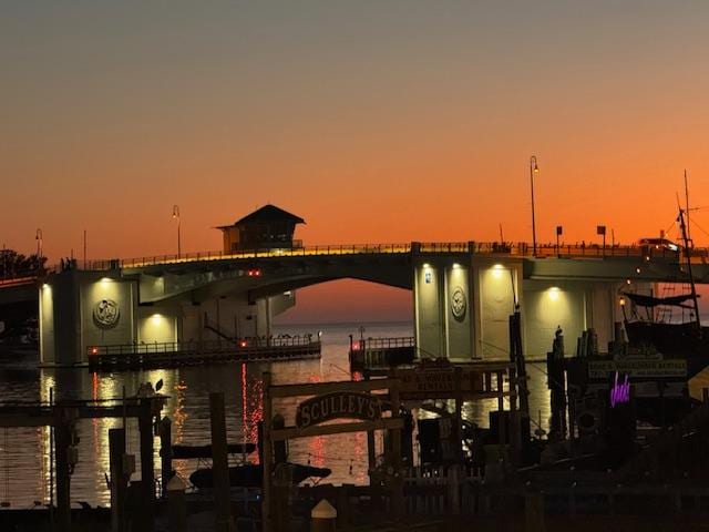 John's Pass bridge view from restaurant at John's Pass