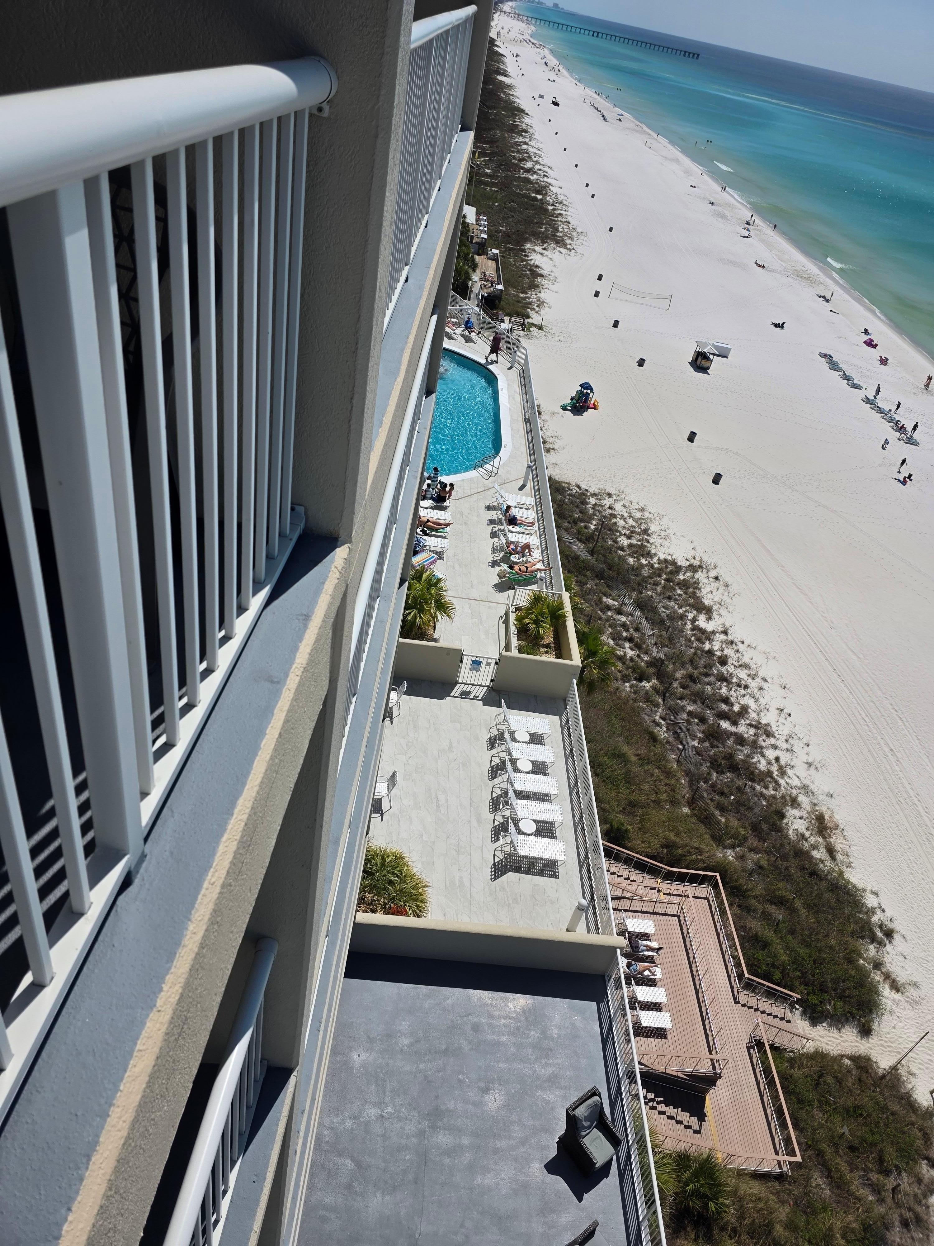 The pool view from the balcony