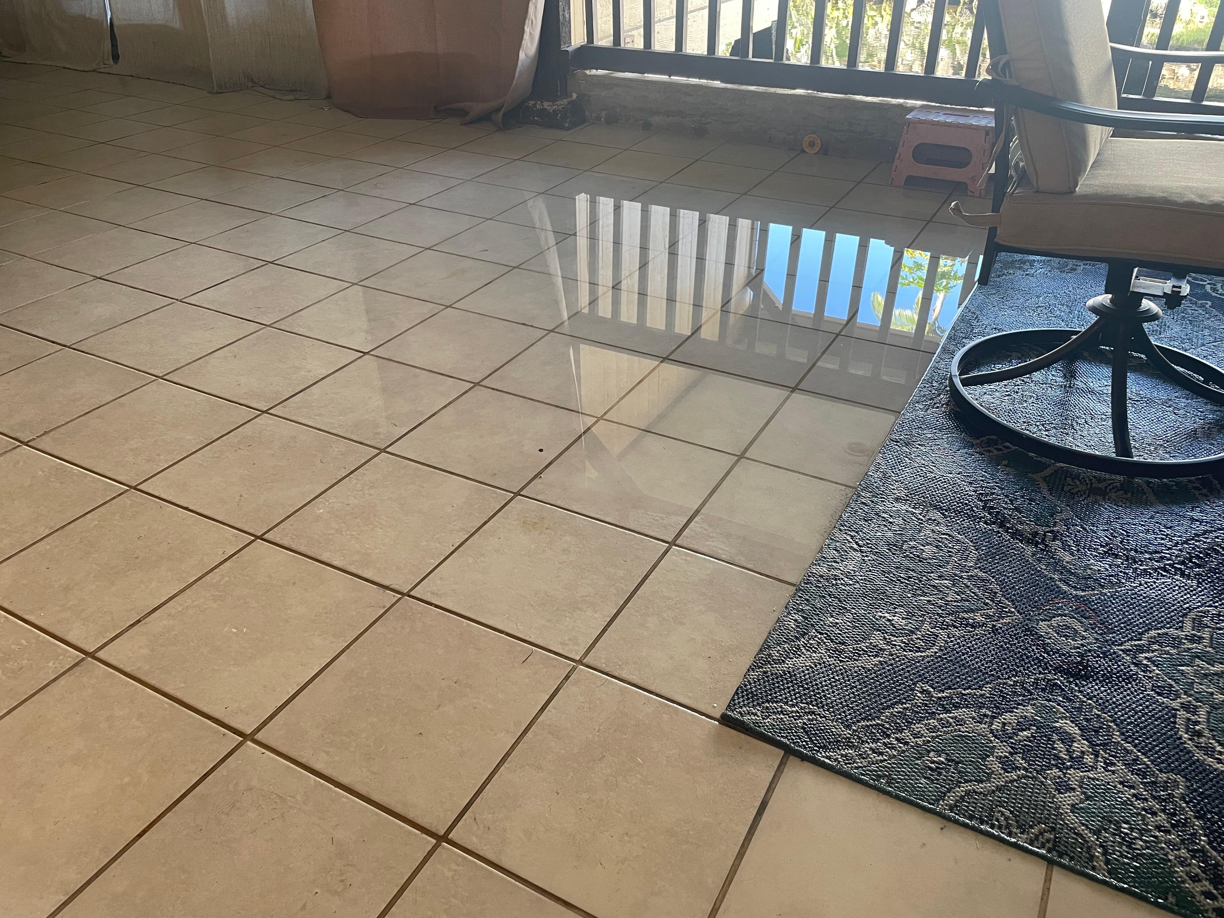 Downstairs was flooded in 1-2 inches of water