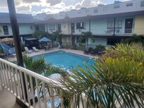 The pool view from our room
