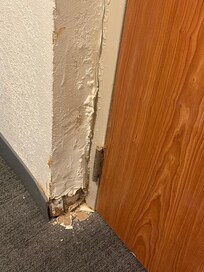 Wall was falling apart