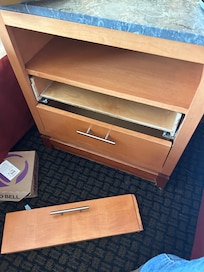 Went to open the drawer and instantly fell apart