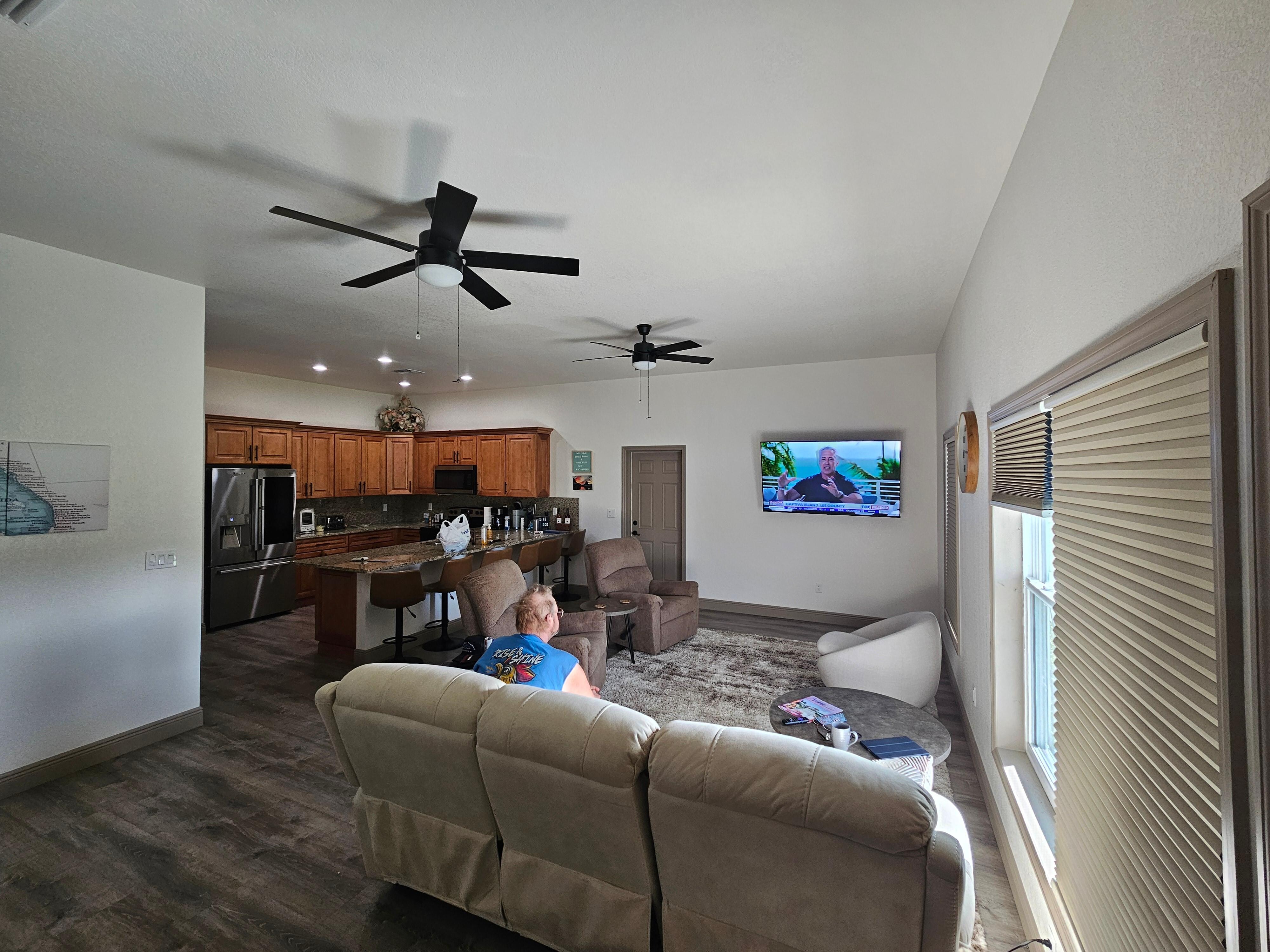Big living room and kitchen