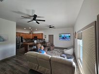 Big living room and kitchen