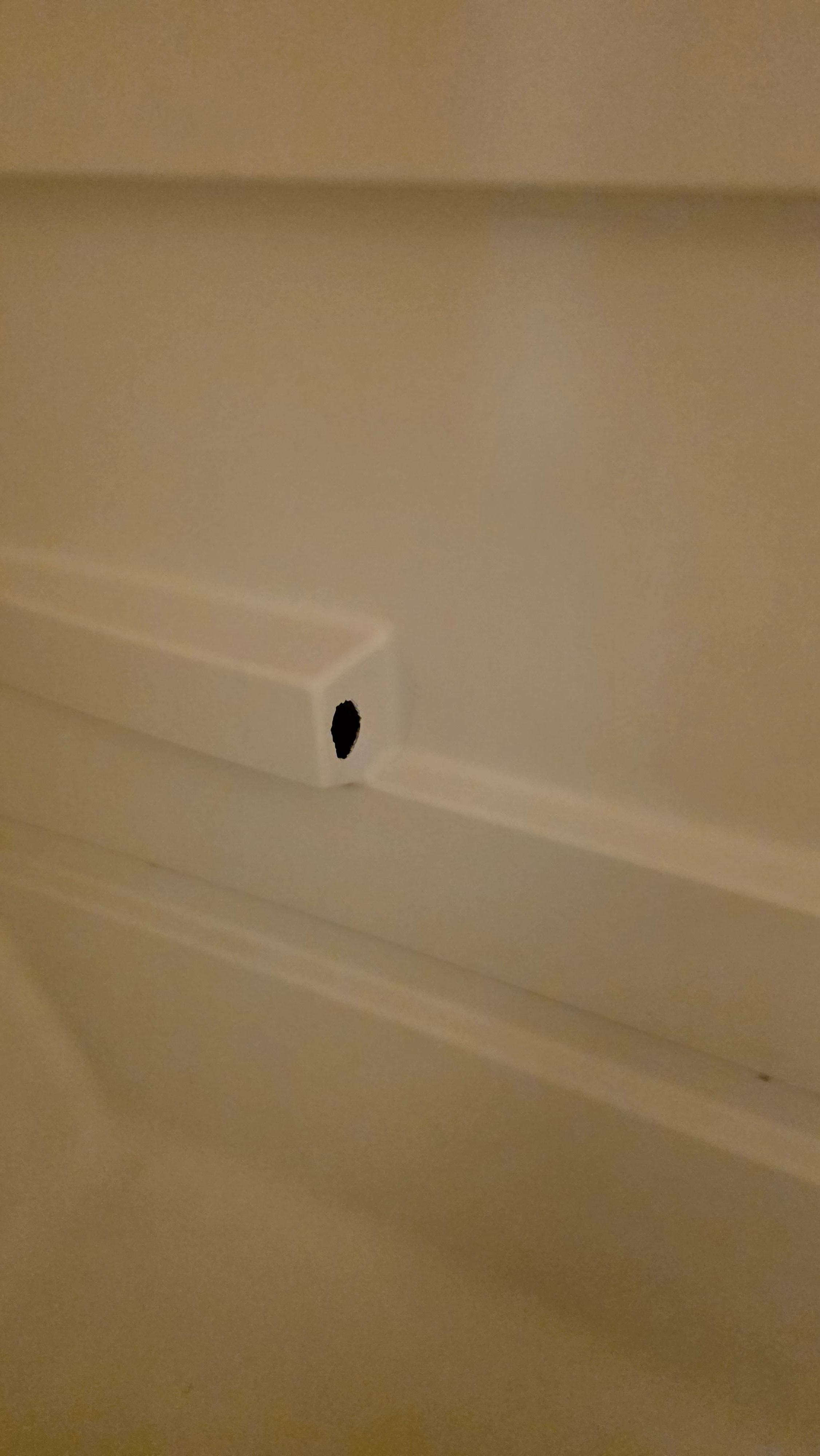 Hole in the shower