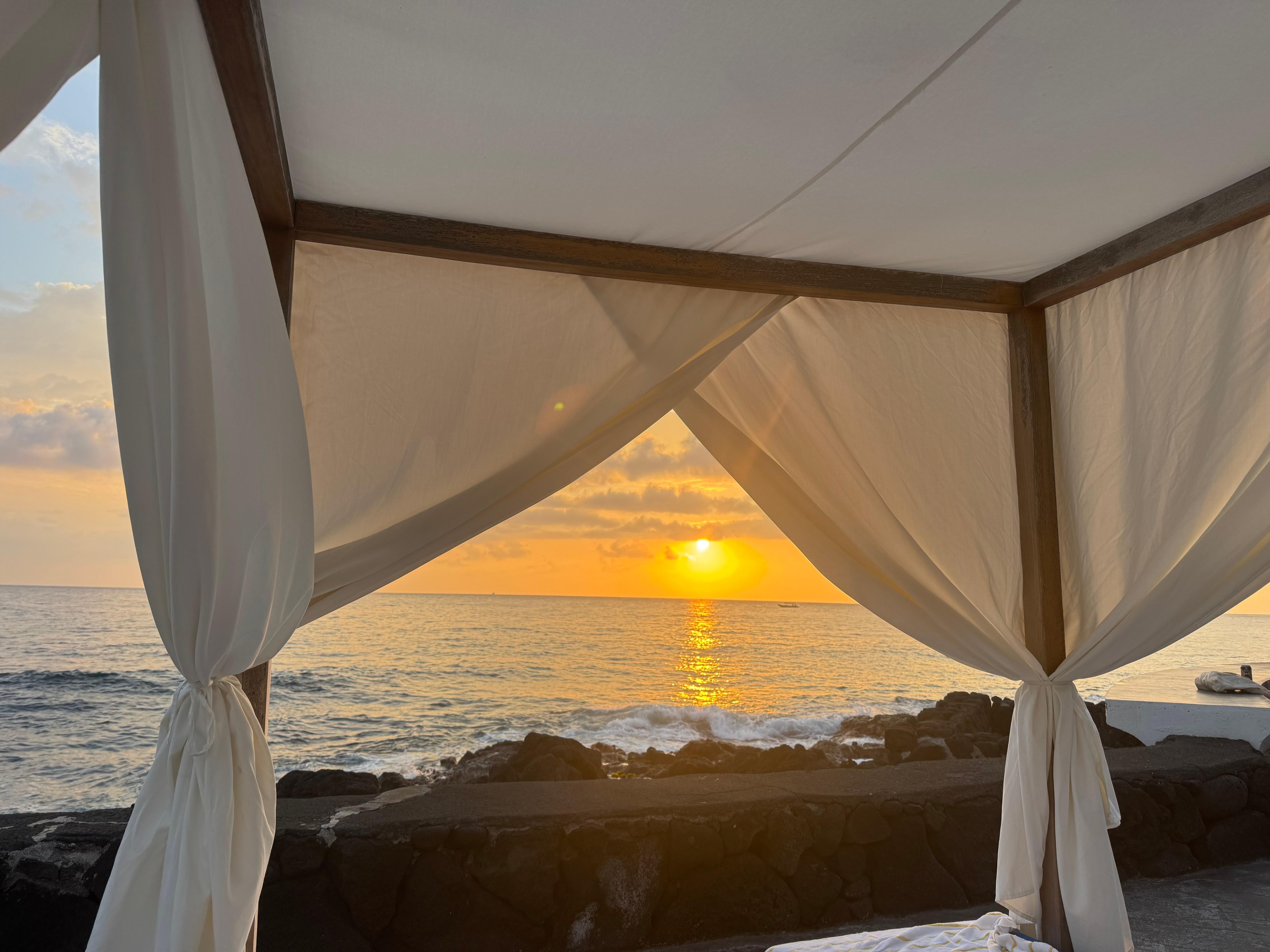 Cabanas are worth every penny. Protection from the sun, showers and…people.