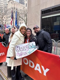 Close to the Today show plaza. What an amazing experience. Get there by 6:00 am if you want to get shown on the show.