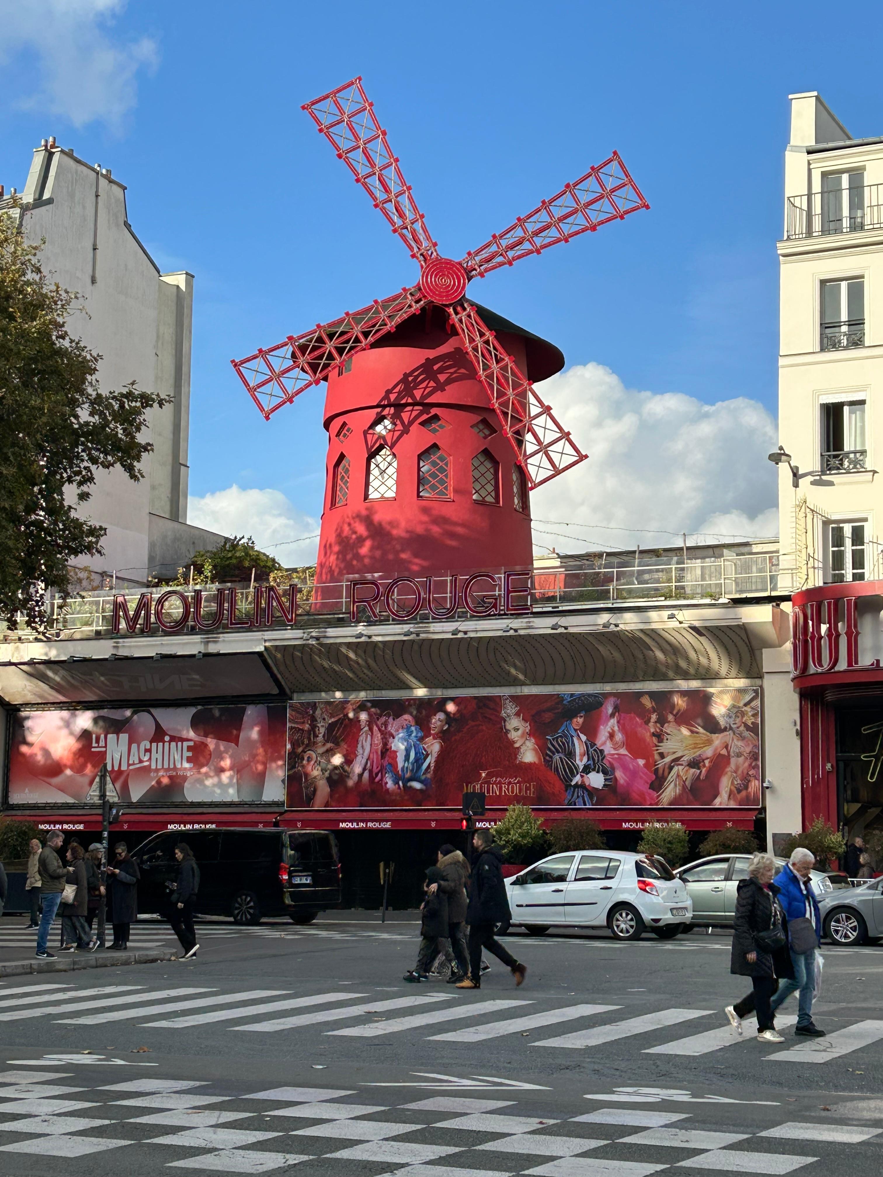 Moulin Rouge just down the hill.