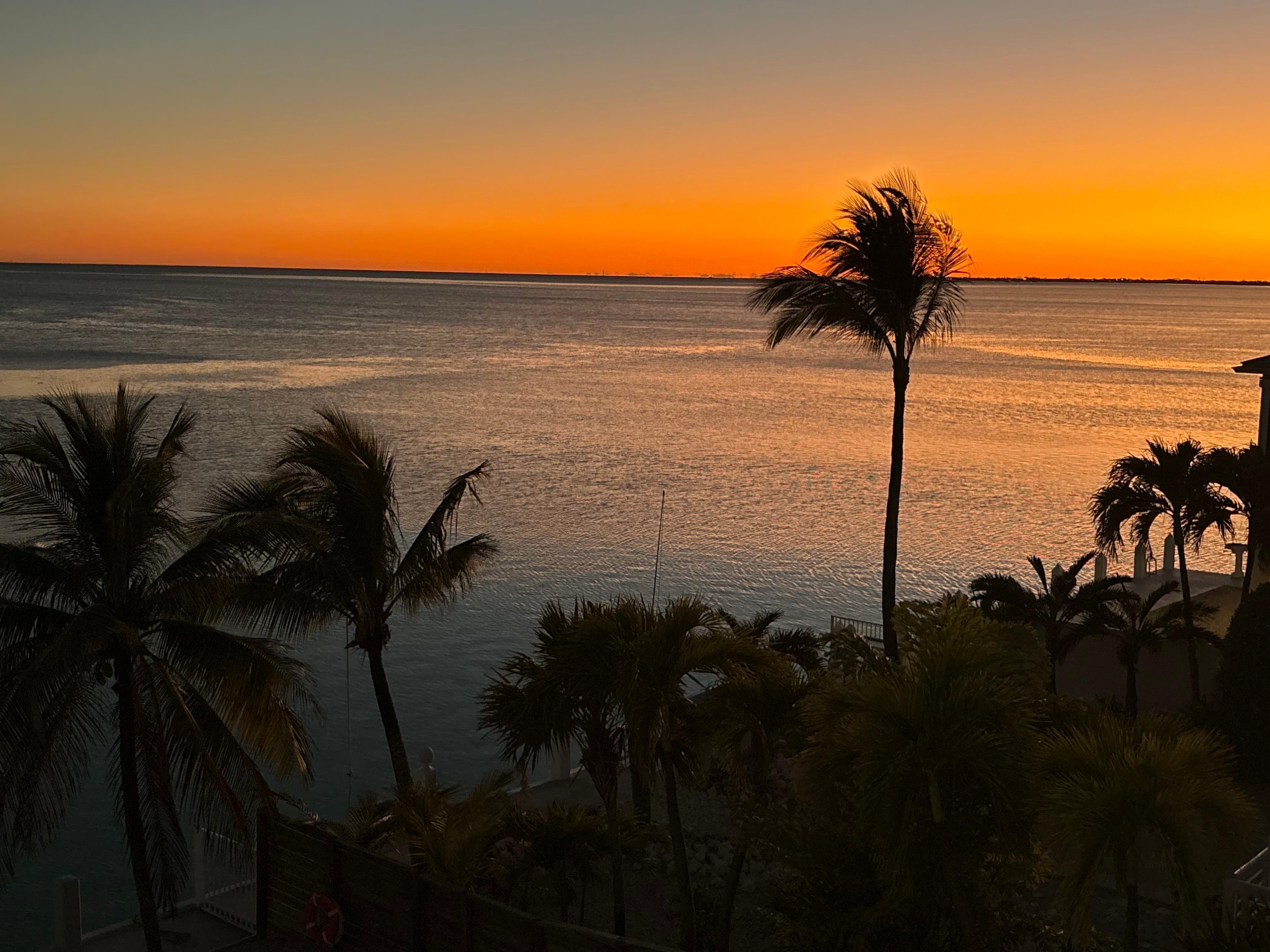Sunset from the top balcony 