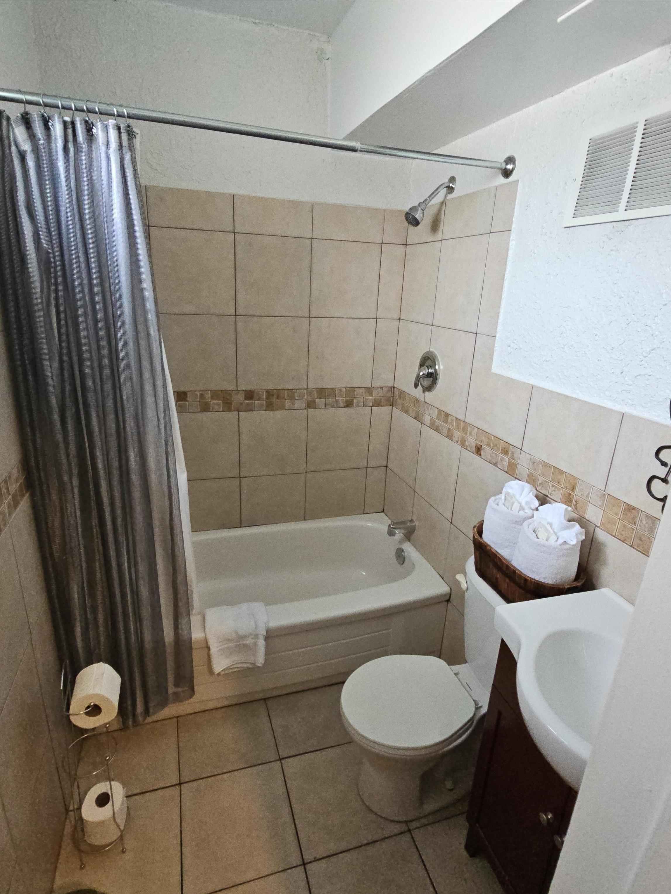 The beautiful bathroom. 