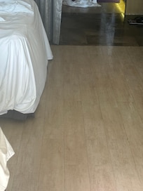 Floor was soaked the sealing was leaking very bad no one came to fix it or anything I have video to