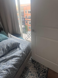 Door would not close because bed was in the way