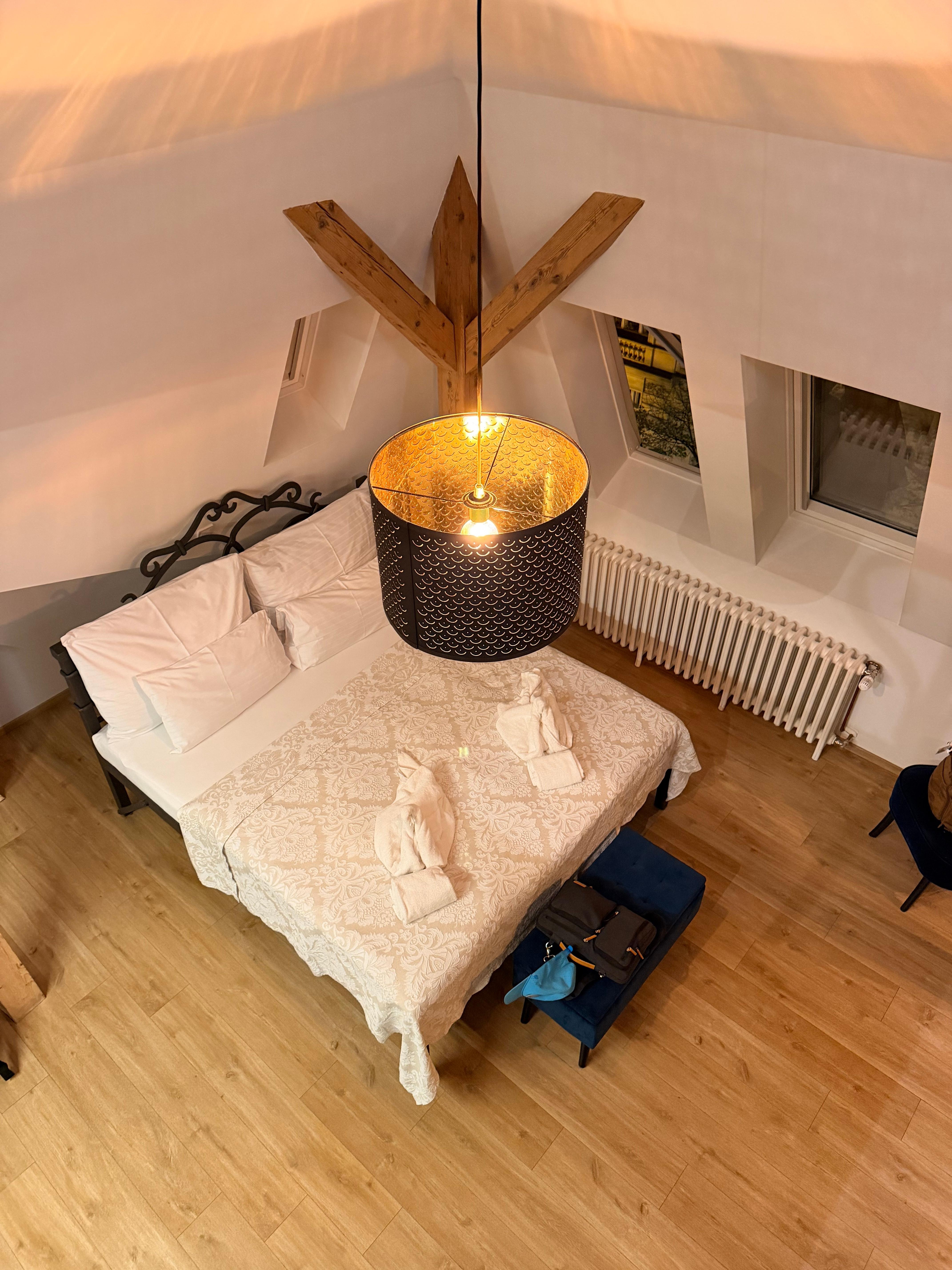 View of downstairs from loft.