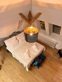 View of downstairs from loft.